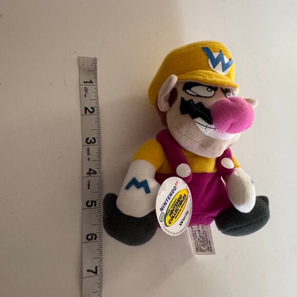 Wario Nintendo 64 Collectible Vintage 1997 Bean Bag Plush Official BD&A - Picture 5 of 6